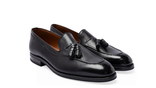 1210- Black Tassel Loafers
