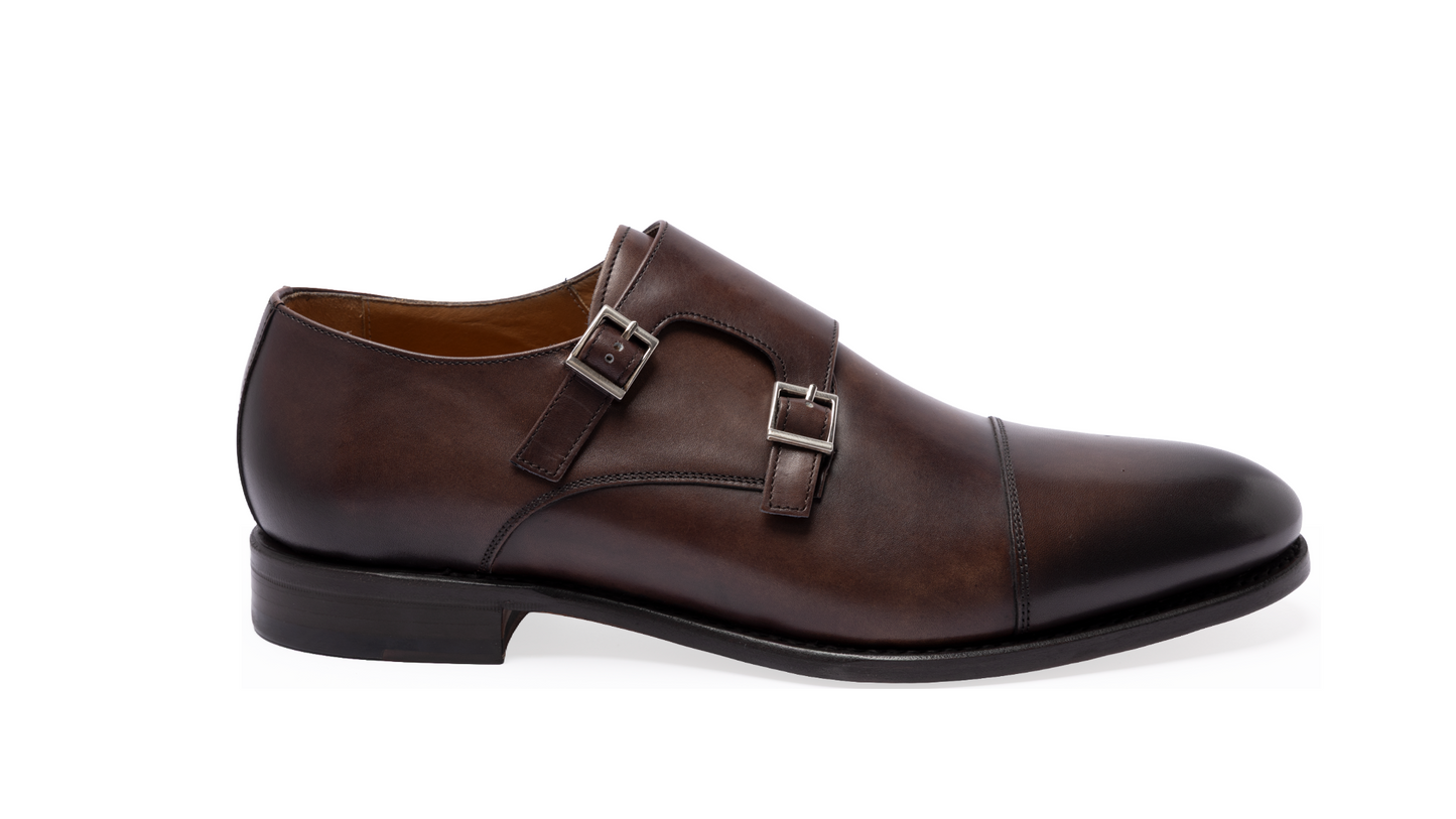 3637/K5- Brown Double Monk Straps