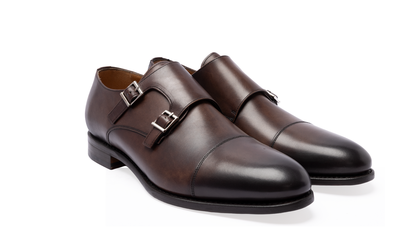 3637/K5- Brown Double Monk Straps